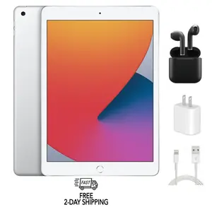 Refurbished Apple iPad 7th Gen A2200 (WiFi + Cellular Unlocked) - Excellent Condition with Wireless Earbuds & 1 Year Warranty