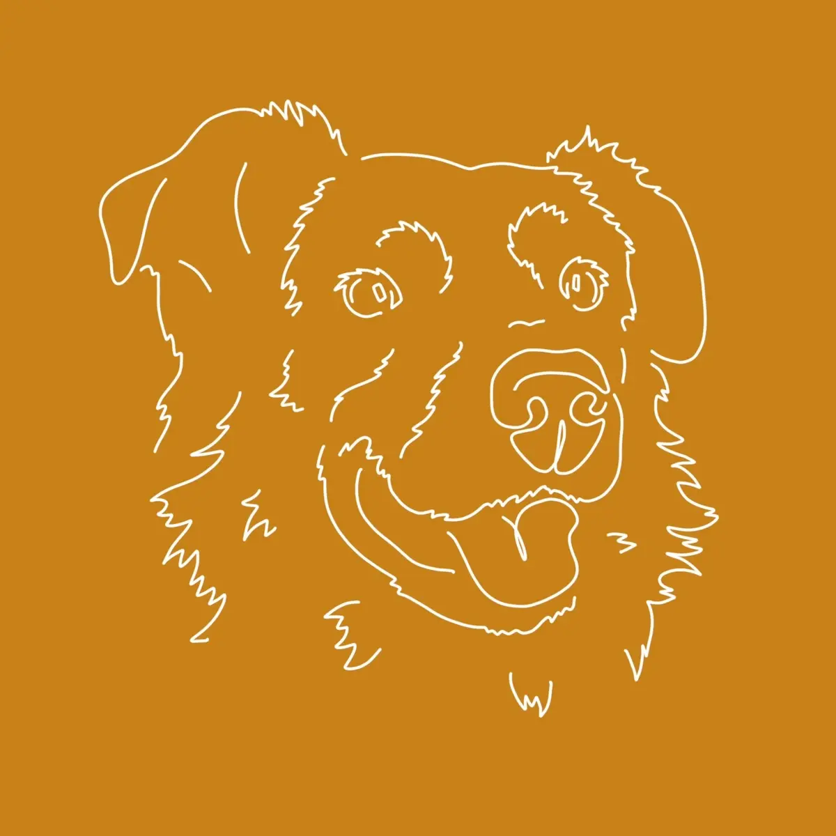 Digital Dog Doodle - 8”x8” Print