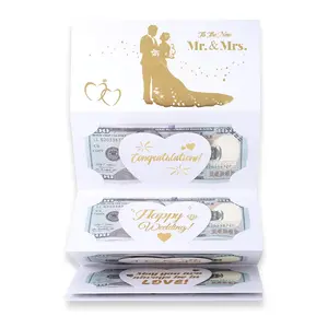 Wedding Card for Bride and Groom, Wedding Gift Envelope for Cash, Wedding Card Money Holder, Custom Message Card, Random Color Envelope, to the New Mr. & Mrs