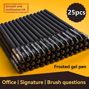 Quick Dry Fine Point Gel Pen 0.5mm Extra-fine Nib Black Ink for Office Study Smooth Writing Screw-off Cap Plastic Material 63MQ95K75Q