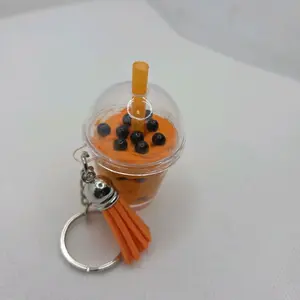 light orange blueberry shake Keychain