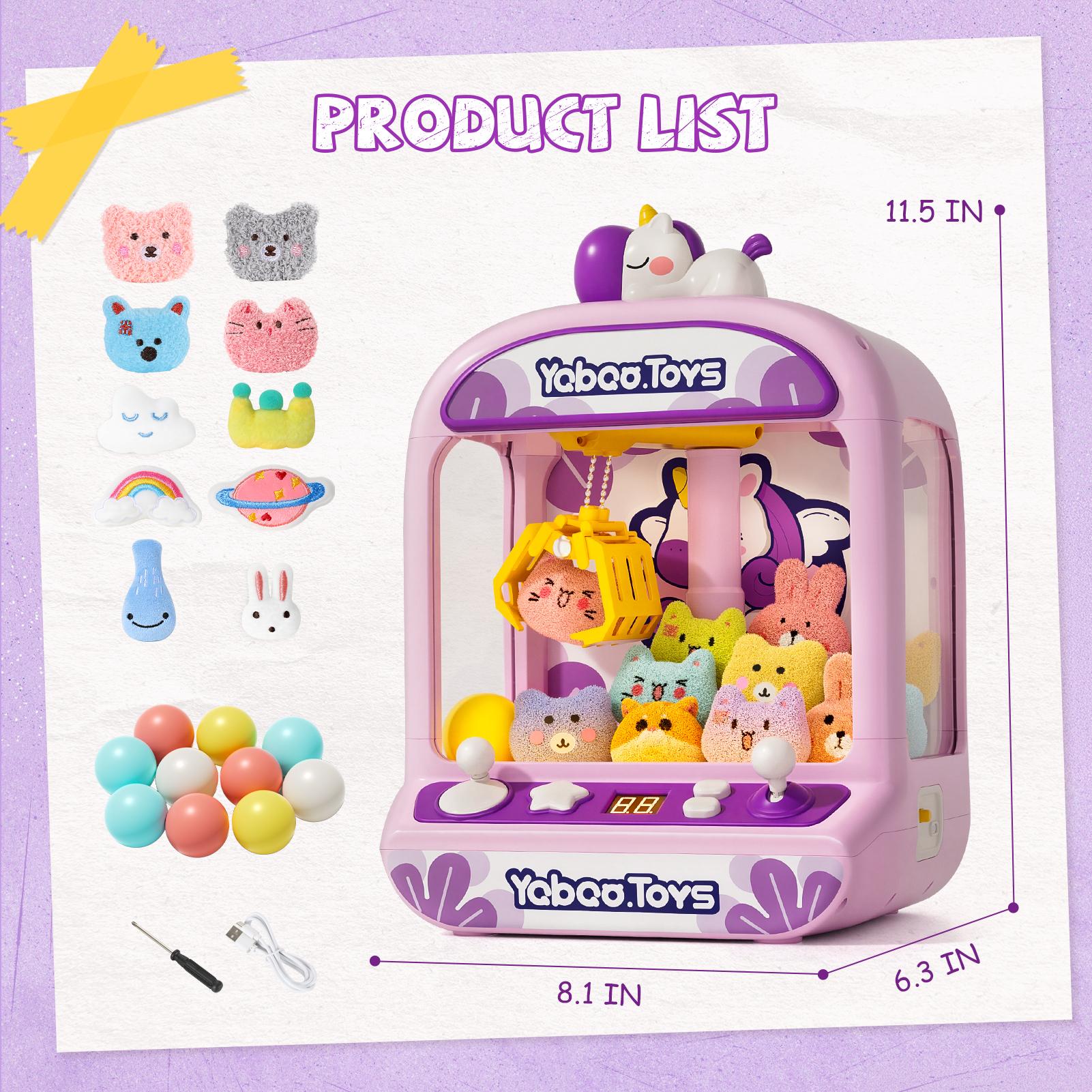 Claw Machine for Kids, Mini Vending Machine with Music, Prize Dispenser ...
