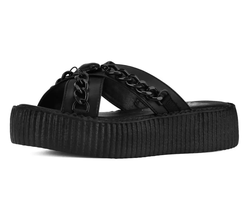 Black TUKskin Heart Chain Viva Mondo Sandal