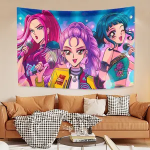 KPop Demon Hunters Tapestry, a horizontal decorative tapestry suitable for living room, bedroom, office or party decoration, the perfect gift idea, wall decoration tapestry.