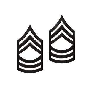 U.S. Army E8 Master Sergeant Sta-Brite® (Black) Metal Pin-on Rank