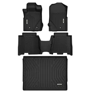 YITAMOTOR Floor Mats Set for 2021-2025 Ford Bronco, Car Accessories Custom Fit All Weather Front & Rear Row Trunk Liners Car Floor Mats Set (Only fits 4-Door Models) Automotive Protector Vehicle