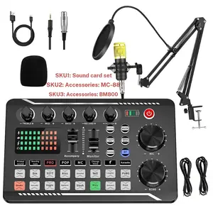 Professional Audio Mixer, Live Sound Card and Audio Interface with DJ Mixer Effects and Voice Changer,Podcast Production Studio Equipment, Prefect for Streaming/Podcasting/Gaming, USB Audio Mixer