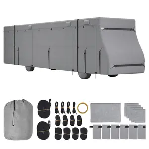 【Summervibes】VEVOR Class A RV Cover, 40-43 ft Motorhome Cover, Non-woven Fabric Motorhome RV Cover, Waterproof, Windproof and Rip-Stop, Camper Cover with Storage Bag, Repair Patches, Straps and Tire Covers