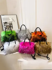 Stylish, simple, and casual large capacity shoulder bag, for autumn and winter, a furry daily exquisite multifunctional, and a niche design lazy style Fluffy Handbag, suitable for shopping, commuting, work, daily outings, and gatherings