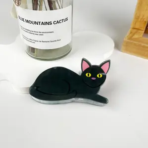 Cat Shaped Claw Clip - Black Cat