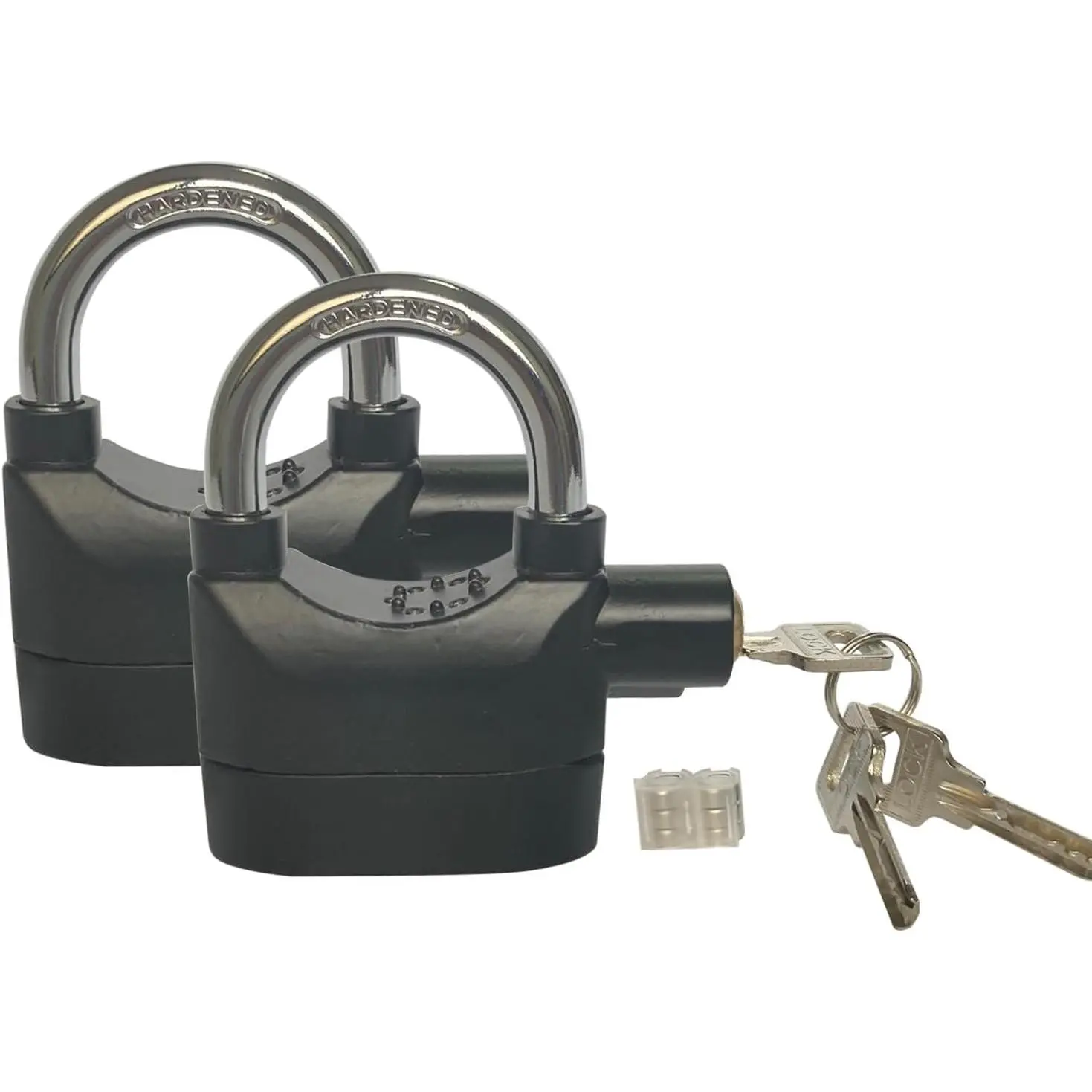 Alarm Lock 110dba Universal Security Alarm Lock System Anti-Theft for Door Motor Bicycle Padlock with 3 Keys (2PCS)