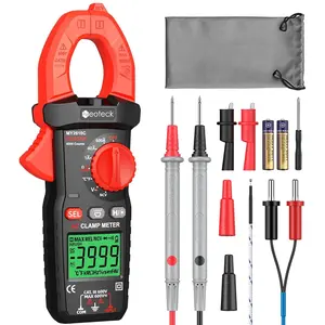Clamp Meter 4000 Counts Amp Meter for TRMS AC AC/DC Voltage 600A Auto Multimeter with Capacitance Continuity Resistance NCV Diode Test for Car Cabinet