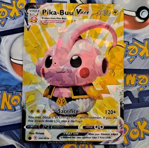 Pikachu and Majin Buu Fusion Pokemon Card - Pika-Buu