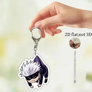 Anime Yuji Itadori Keychain, Acrylic Cartoon Character Keyring, Keychain For Bags, Metal Stand, Gift Idea, 2D Flat Design, Kugisaki Nobara Figure