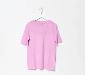 LOGO Lavish by Lori Goldstein Embellished Elbow Sleeve Tee