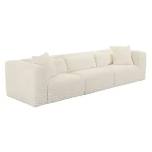 Tarra 118" Fluffy Oversized Performance Corduroy Modular Sofa
