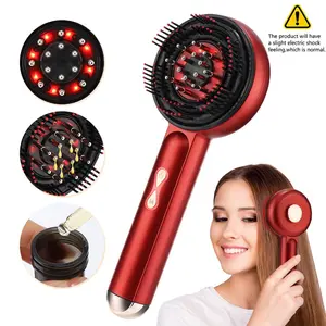 3-Gear Microcurrent Hair Care Comb, Red Light Therapy, 3 Massage Modes, 6ml Detachable Tank, 1500mAh Long Battery, Soothing Scalp Massager, Rechargeable Scalp Massagers