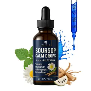 summervibes Soursop Calm Liquid Drops – Natural Stress Relief & Sleep Support with Soursop, Chamomile, Ashwagandha & Lemon Balm | Relaxation & Mood Balance Herbal Formula
