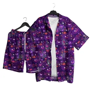 Gen PKM Hawaiian Shirt Set – Tropical Button-Up Shirt, Summer Beach Short, Funny Unisex Vacation Outfit, Family Matching for All Ages,  Shirt Gift