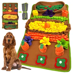 Pet Feeding Sniffing Mat, Slow Food Mat Encourages Natural Foraging Skills, Training & Stress Release, Indoor Outdoor Interactive Sniffing Pad Puzzle Toy, Dog Stuff