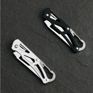 Stainless Steel Folding Knife Mini Portable High Hardness Sharp Multi-Functional Home Office Fruit Knife Outdoor Emergency Use Keychain Gift