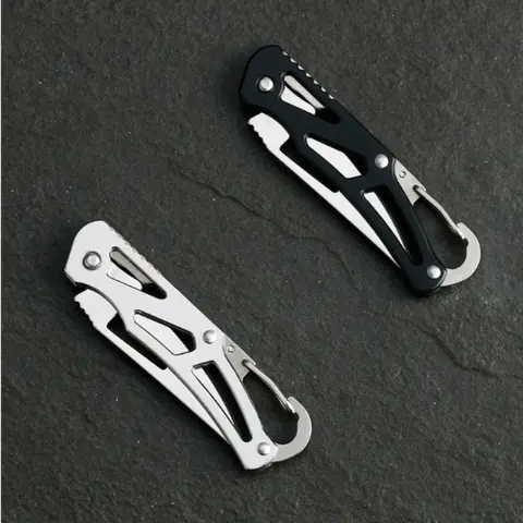 Stainless Steel Folding Knife Mini Portable High Hardness Sharp Multi-Functional Home Office Fruit Knife Outdoor Emergency Use Survival Tools Keychain Gift