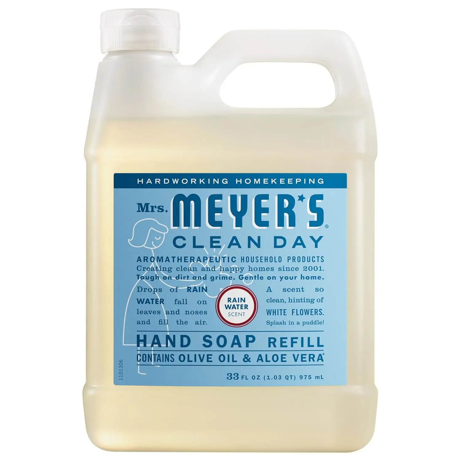 Mrs. Meyer's Clean Day, Hand Soap Refill, Lemon Verbena Scent, 33 Fl Oz