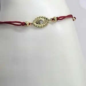 Sterling Silver Evil Eye Red String Bracelet – Symbol of Luck & Protection