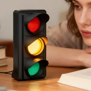 Novel Social Signal Light USB Powered Three Color Wall Lamp, Ideal for Classrooms, Bedrooms, Parking Signs, and Garage Decor