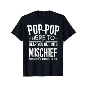 Pop-Pop Grandfather's Favorite: Men's 100% Cotton T-Shirt - Casual & Sporty, Breathable Knit with Unique Print Design, Perfect for Outdoor Activities & Date Nights graphic tee men's t shirts