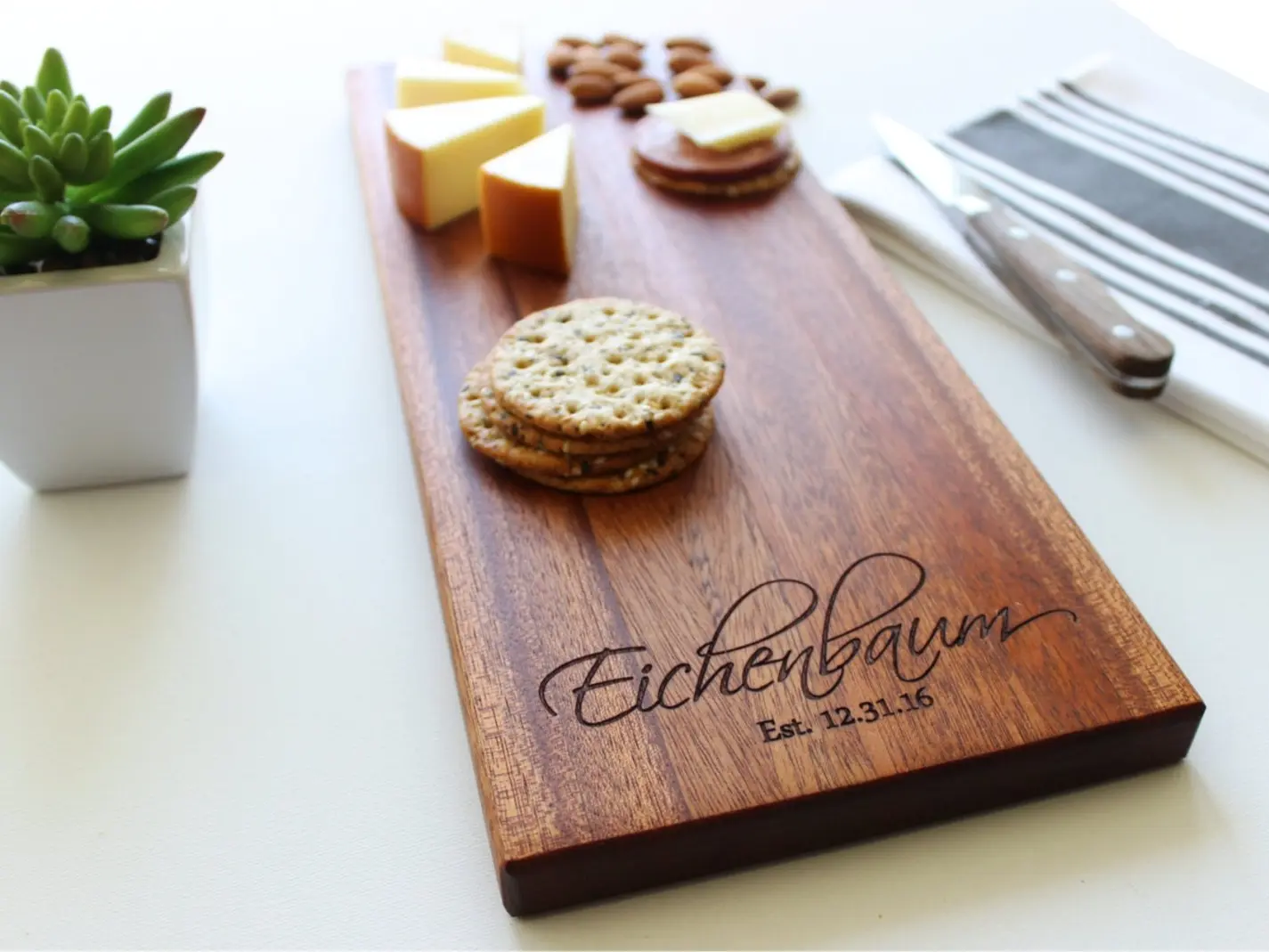 Personalized Cheese Board, Custom Engraved Charcuterie Board, Christmas Gift, Gift For Couples Wedding Engagement Gift, Bridal Shower Gift