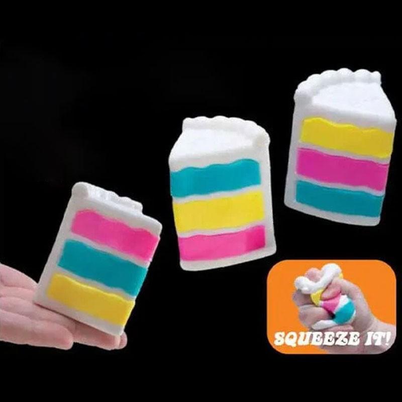 Non-Food Stress Relief Toy Squeeze Fun Two Styles Pizza Cake Mini Gift Box Sensory Plaything Ideal for Relaxing Moments
