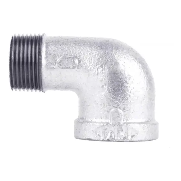 STZ Industries 1/2 in. FIP x 1/2 in. MIP Galvanized Malleable Iron 90 Degree Street Elbow – Durable Pipe Fittings for Plumbing, Gas & Water Lines
