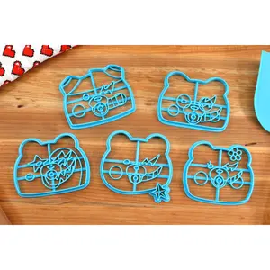 Danganronpa Monokubs Cookie Cutters- Monodam, Monokid, Monophanie, Monosuke, Monotaro