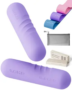 kure.fit Hand Weight Bars for Women (2.2 LB) | Resistance Booty Bands | Pilates, Yoga, Dance, Aerobics, Running, Cardio, Gym, Strength Training | Non-Slip | Portable Dumbbells | Women & Men