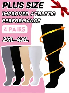 Men & Women Compression Socks, Sports Athletic Socks, 20-30mm Hg Graduated Support Stockings, Sporty Design for Running, Nurses, Pregnant Women