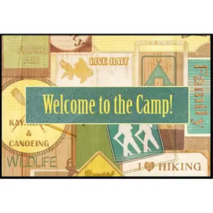 Carolines Treasures SB3080MAT Welcome to the Camp Indoor or Outdoor Mat