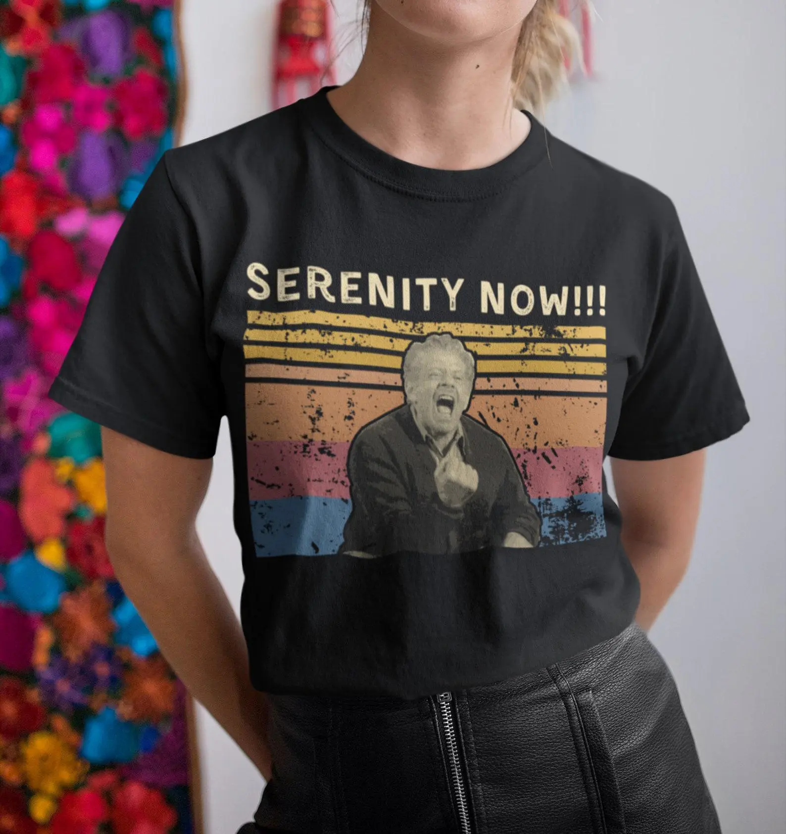 Serenity Now Vintage T Shirt, Humor Movie Quote Shirt