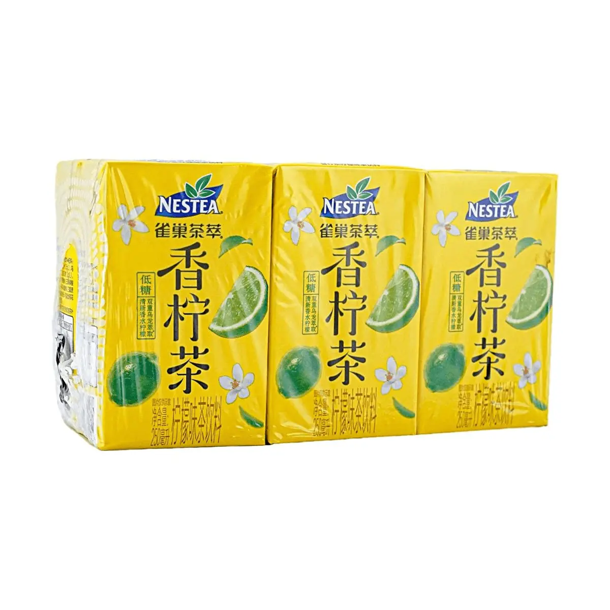 Nestle Tea Extract Lemon Oolong Tea Low Sugar 6x250ml - Refreshing Citrus Drink with Real Lemon Juice