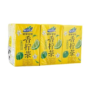 Nestle Tea Extract Lemon Oolong Tea Low Sugar 6x250ml - Refreshing Citrus Drink with Real Lemon Juice