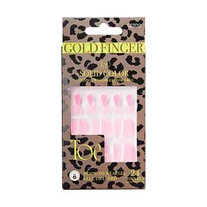 Gold Finger Solid Color Toenails