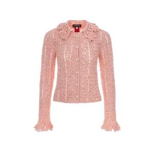Chrysanthemum Pink Handmade Crochet Jacket