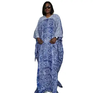 Tito Adire Luxe Lace Boubou Women's Adire Crepe & Chord Lace Boubou  Floral Design by Omalichastyles