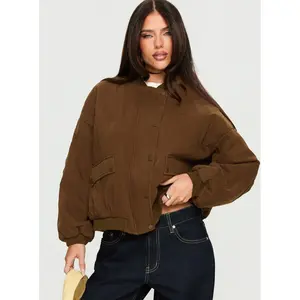 Stick Season Quilted Jacket Brown