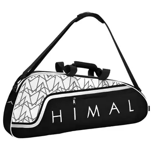 Tennis Bag for Men Women Holds 3 Rackets， Large Capacity Racquet Bags with Protective Pad, Removeable Shoulder Strap