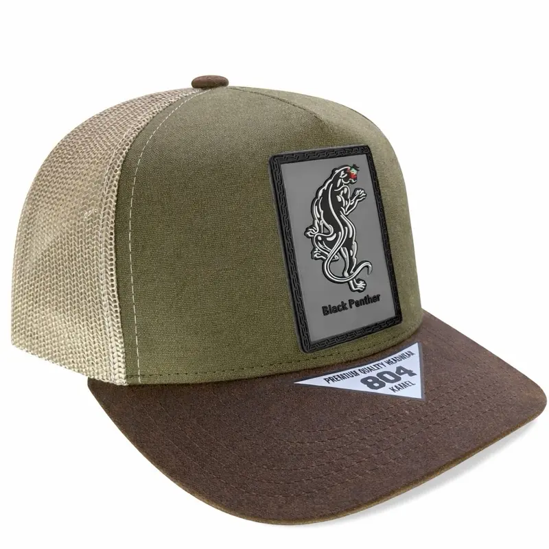 Kamel Hat Black Panther - Premium Quality Mesh & Leather Snapback Cap with Iconic Black Panther Patch