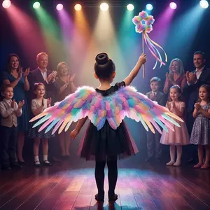 Macaron-colored artificial feather wings as a back accessory, suitable for both children and adults, universal for Halloween costumes, Children's Day performances, photo props, runway shows, live performances, and fairy elf wings