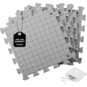 - Interlocking Blocking Mats, 12"x12", 4 Pack, Blocking Mats for Knitting & Crochet Projects with 50 T-Pins, Knitting Blocking Mats and Pins, Crochet Blocking Board for Crocheting