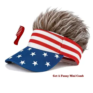 American Flag Wig Hat  Celebrate 250 Years of American Heritage in Style! Adjustable for All Sizes – Perfect for Independence Day, Parades, and Patriotic Celebrations!