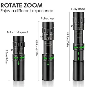 10-300X40 HD Telescopic monocular telescope with zoom long-focus lens, powerful foldable monocular for long-distance viewing, suitable for all smartphones, ideal for hunting, camping, bird watching, and exploration.